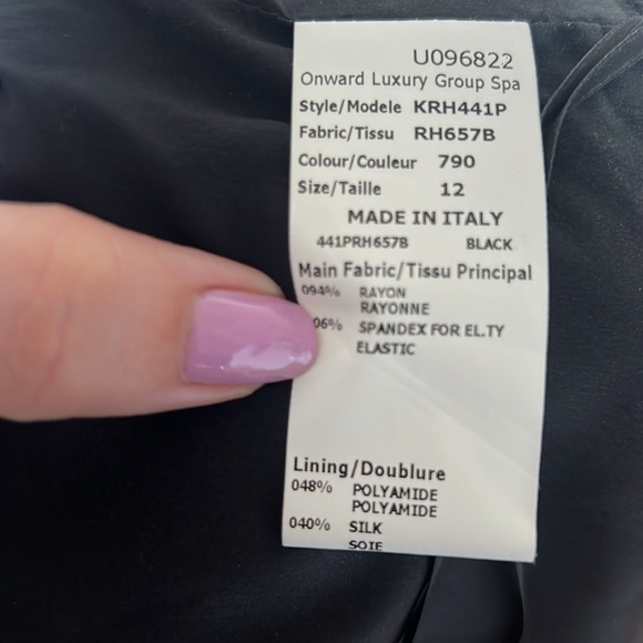 Michael Kors Collection Elegant Black V-Neck Dress with Silver Gromet Detail 12 - Picture 9 of 9